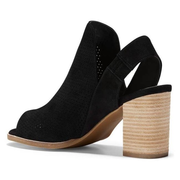 Cole Haan - Suede Block Heel Open Toe - Picture 8 of 9